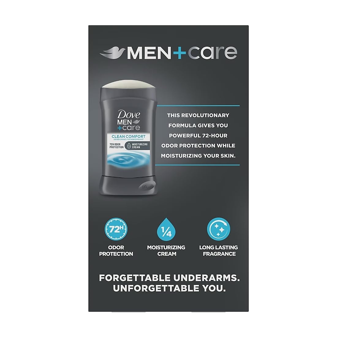 Dove Men+Care 72-Hour Deodorant Stick Aluminum Free- Clean Comfort, 3 pk./3 oz