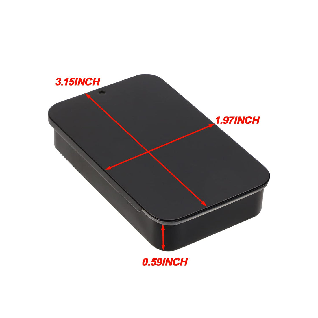 Mini Skater 4Pcs 3.15x1.97x0.59Mini Metal Slide Top Tin Containers, Sliding Cover Push-Pull Tin Box,Portable Slide Cover Storage Box for Wedding Jewelry Lip Balm Container Cosmetic Organizer(Black)