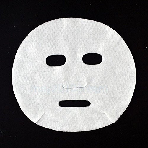 GBSTORE 100 Pcs DIY White Color Natural Spa Skin Care Skin Fiber Paper Pre-cut Facial Paper Sheet Facial Mask
