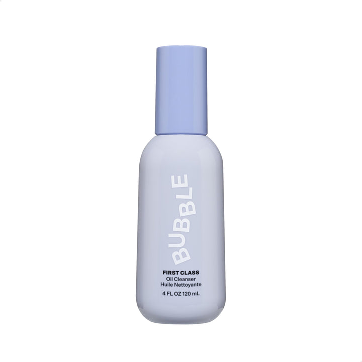 Bubble Skincare First Class Face Oil Cleanser - Facial Cleansing Oil + Makeup Remover Enriched with Rosehip Seed Oil + Sunflower Seed Oil to Nourish + Soothe Skin (4 fl oz)