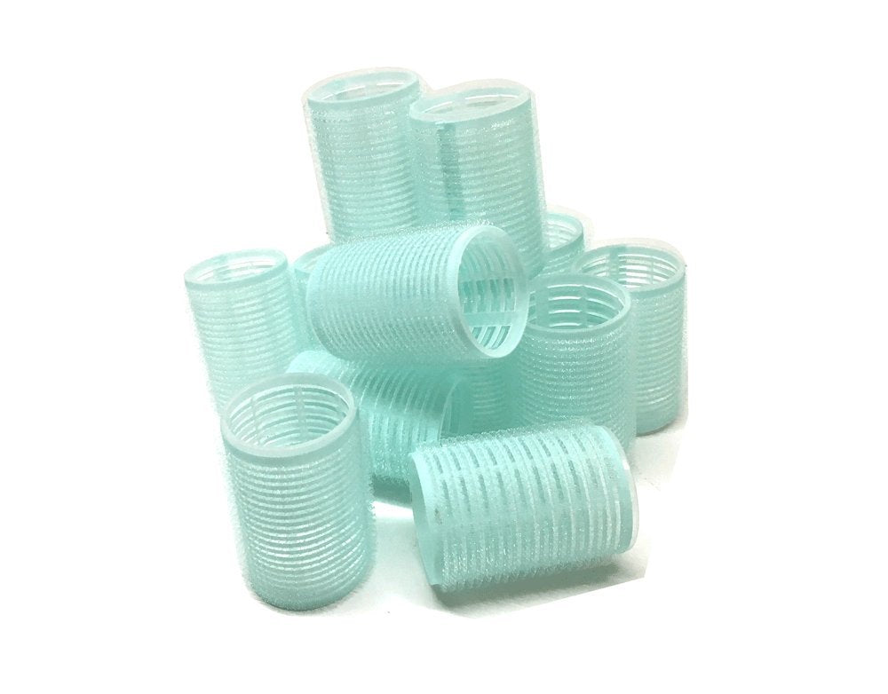 Set of 12 - 40mm (1-1/2') Self Grip Hair Rollers Pro Salon Hairdressing Curlers Large For Long Hair