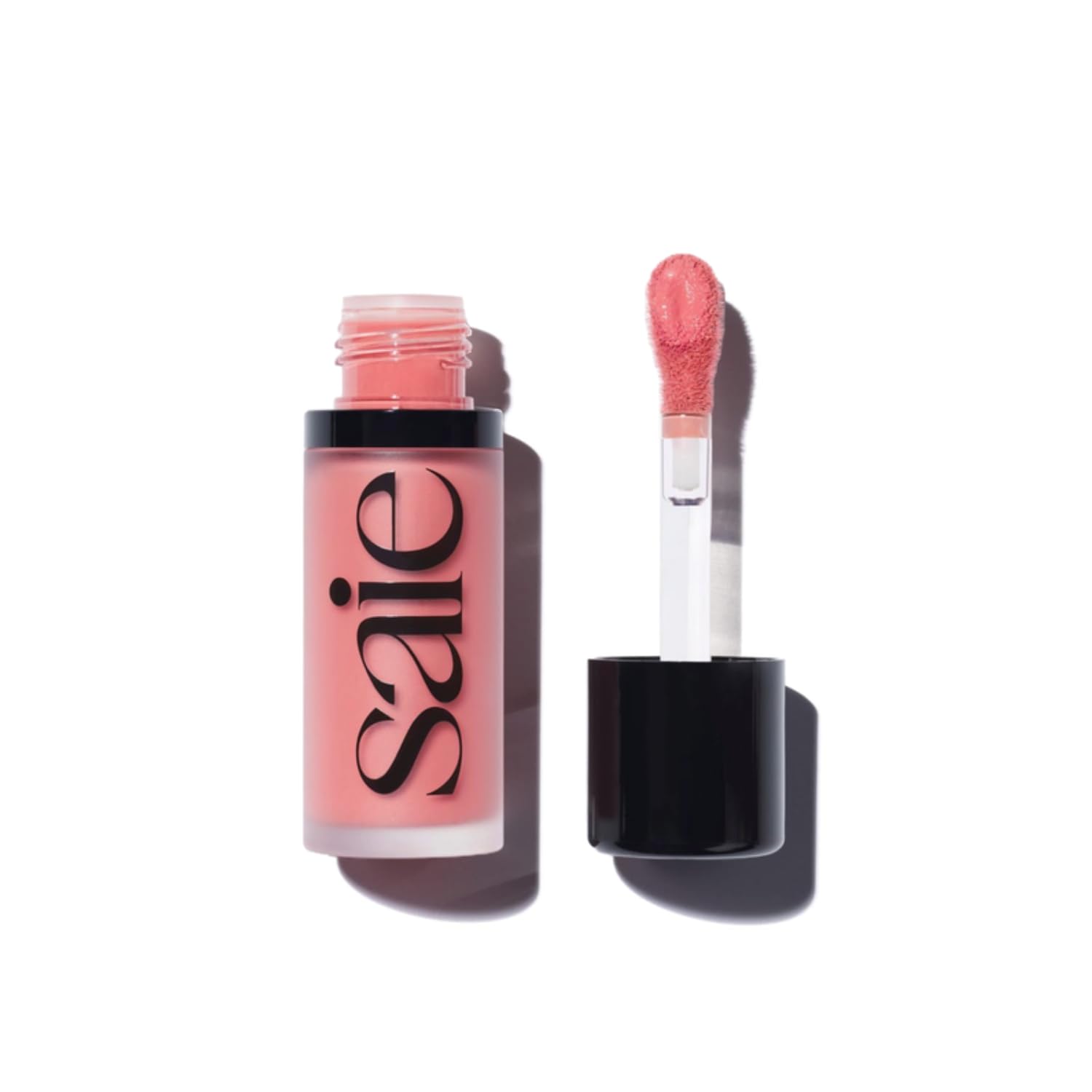 Saie Dew Blush - Lightweight Liquid Blush with a Blendable + Buildable Cream Finish - Dewy Cheek Tint with Doe Foot Wand Makeup Applicator - Sweetie (.40 oz)