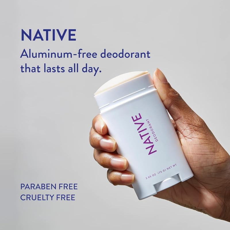 Native Deodorant - Natural Deodorant - Vegan, Gluten Free, Cruelty Free - Free of Aluminum, Parabens & Sulfates - Born in the USA - Lavender & Rose