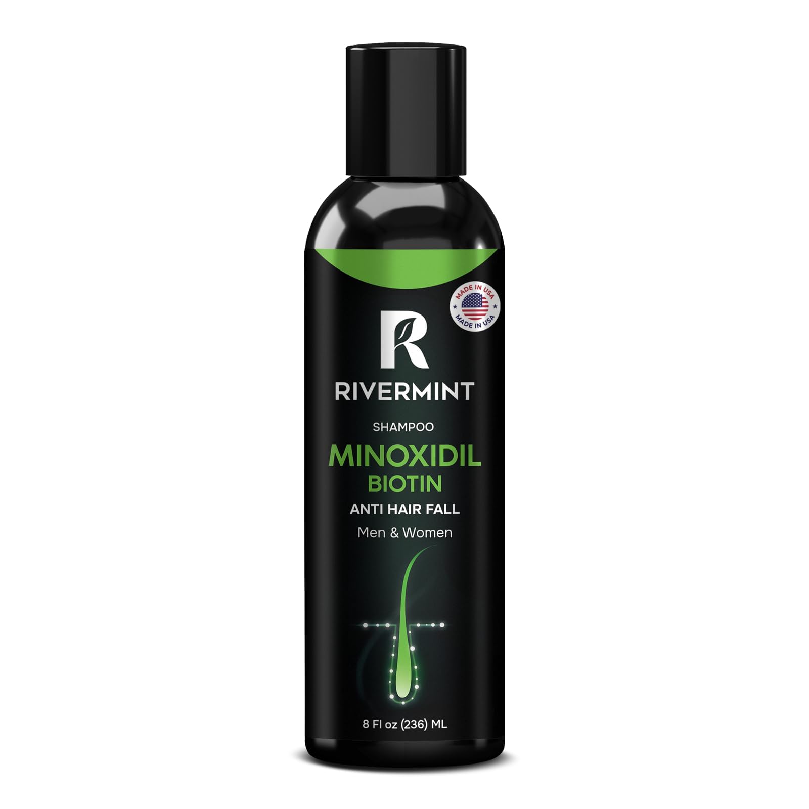 Generic Rivermint Shampoo with Hyaluric Acid and Biotin: Hair Growth Stimulant for Men and Women, anti hair loss - Made in the USA