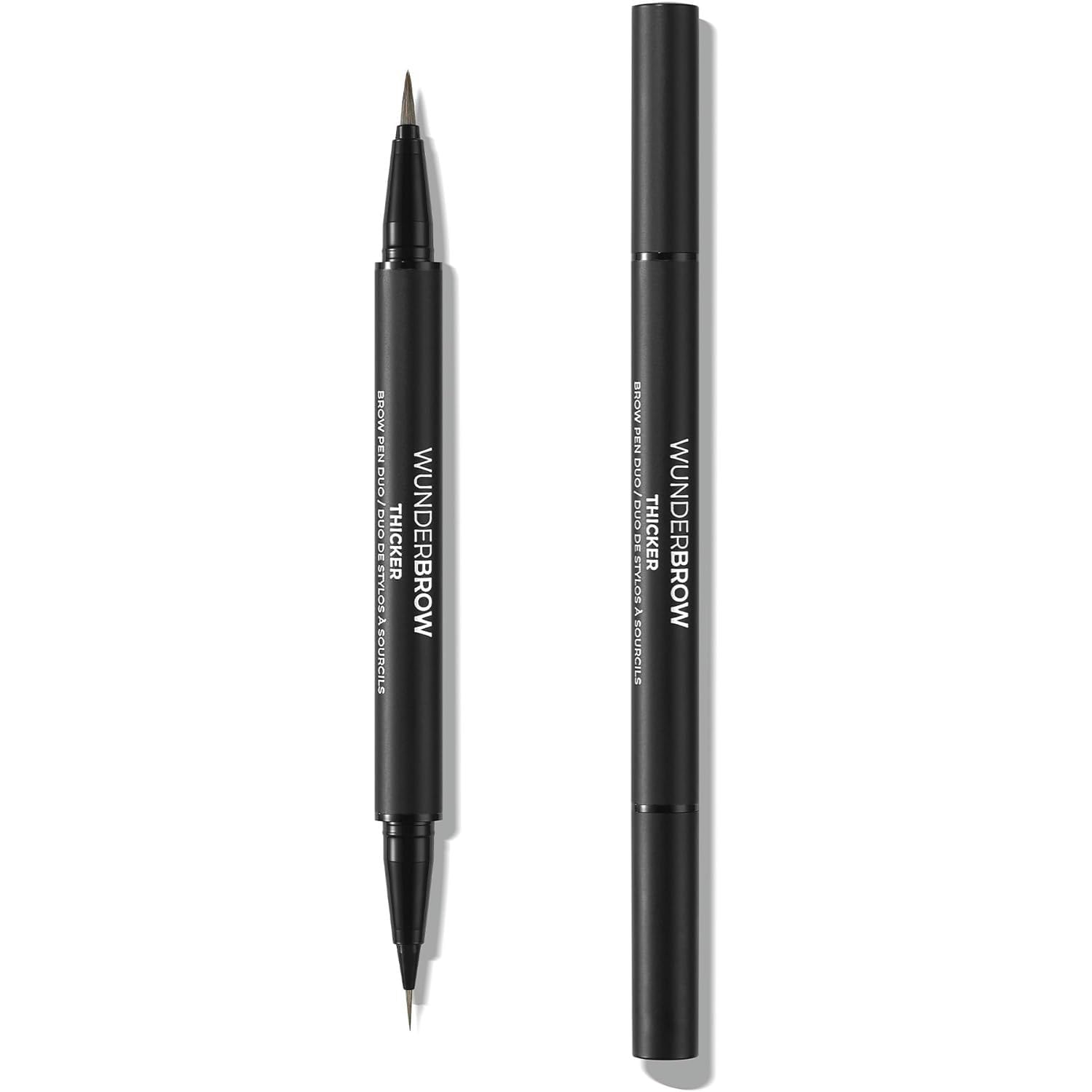 Thicker Brow Pen Duo, Dual Ended Pen Micro Tip & Classic Tip, Smudge Proof, Water Resistant, Vegan & Cruelty Free (Brunette)