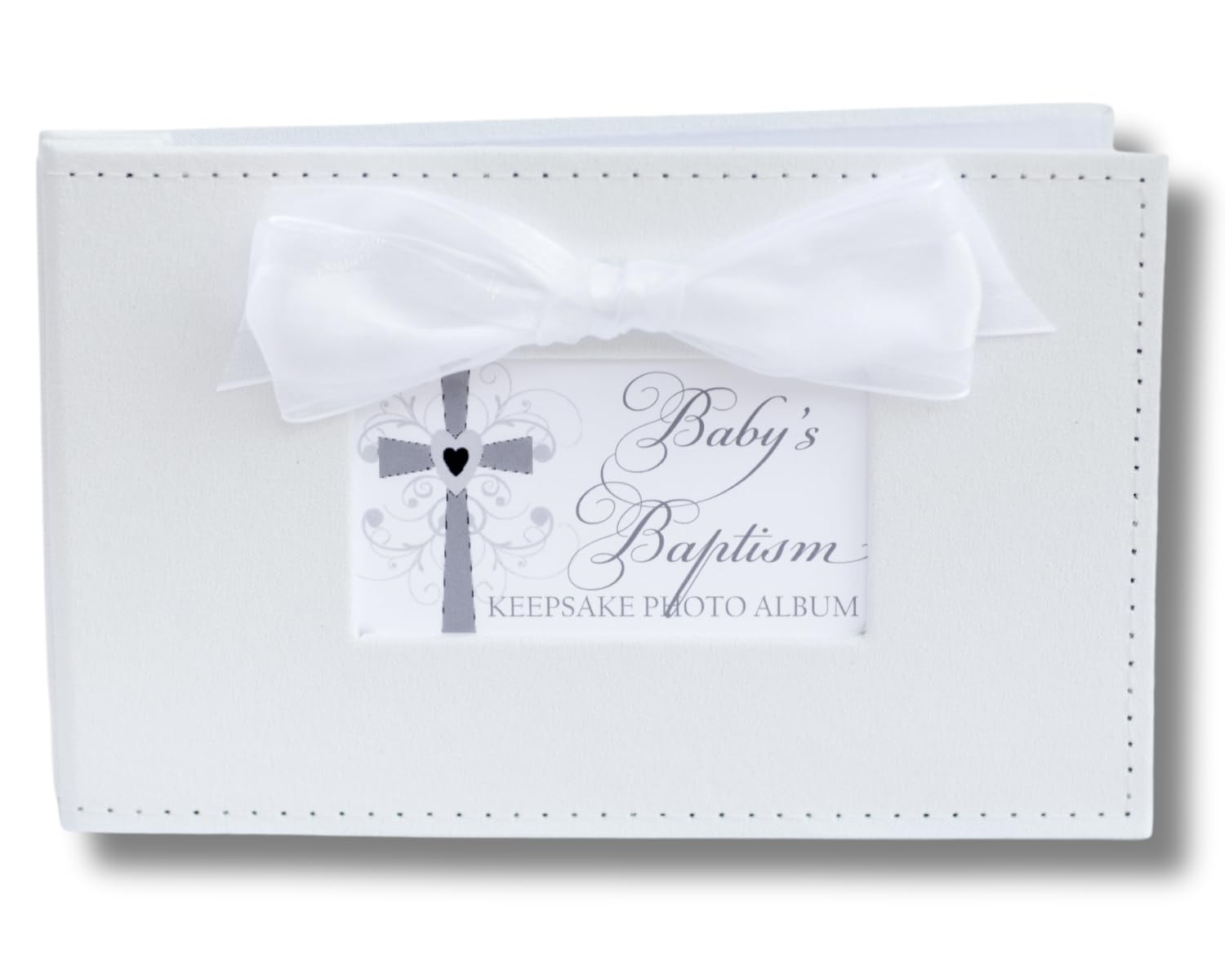 The Grandparent Gift Co. Growing in Faith Keepsake Photo Album, Baby Baptism