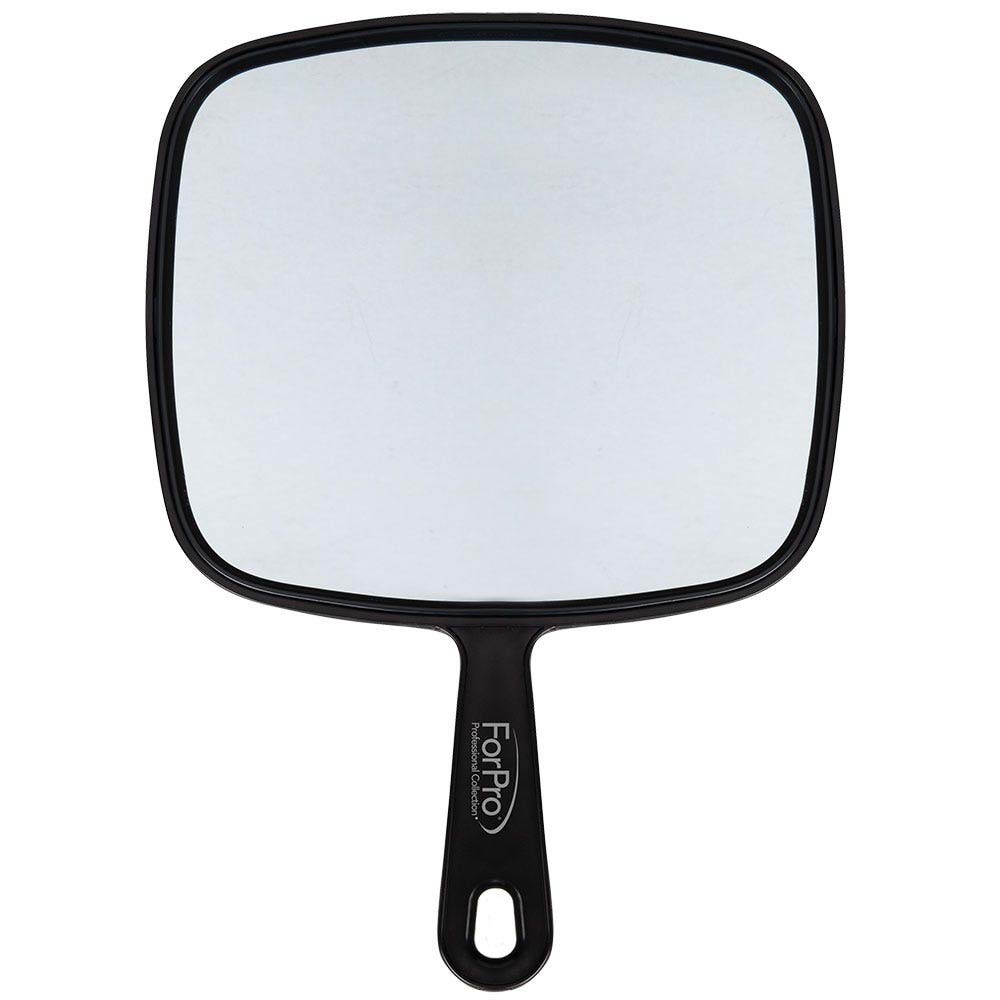 ForPro Large Hand Mirror, Black, 9ââ‚¬Â W x 12ââ‚¬Â L