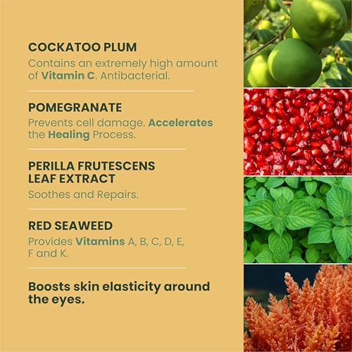 MUDMASKY Vitamin-Infused Eye Serum 30ml / 1.0 FL. OZ. - Skin Care Serum with Vitamin C & K, Reduces Dark Circles, Firms, Moisturizes, Hydrates, Restores Youthful Skin, Eye Care for All Skin Types