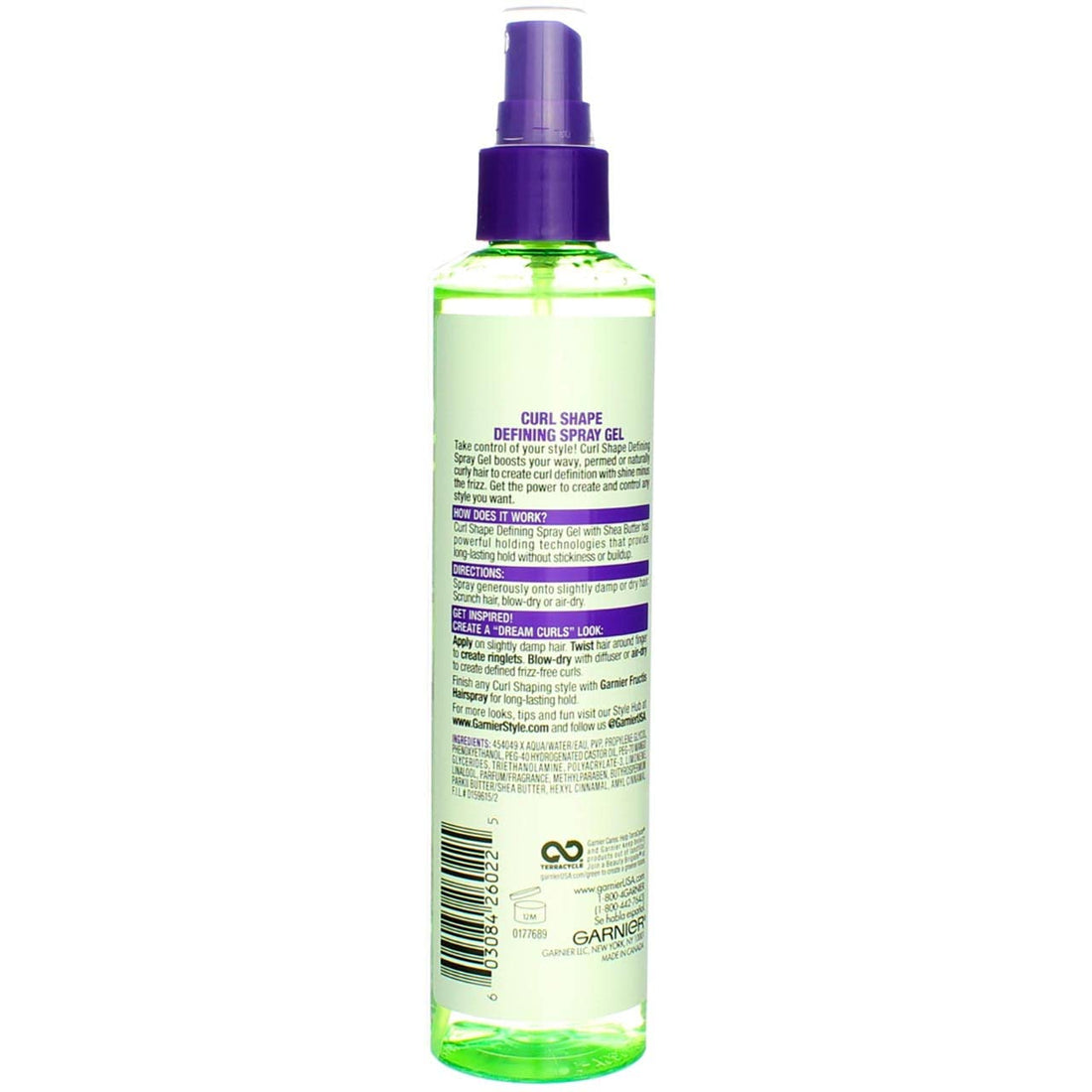 Garnier Fructis Style Curl Shaping Spray Gel Strong 8.50 oz (Pack of 3)