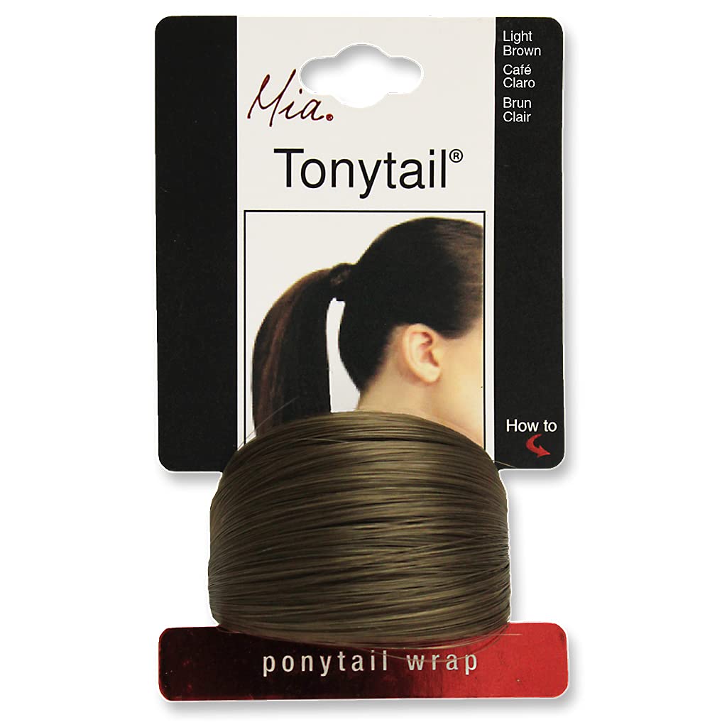 Mia Beauty Tonytail Wrap, Light Brown, 0.05 Ounce