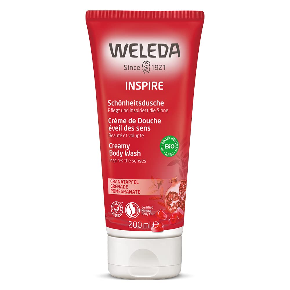 Weleda Creamy Body Wash, Pomegranate, 6.8 Ounces