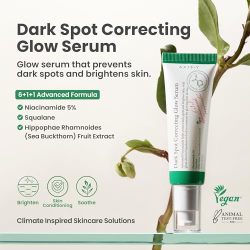 AXIS-Y Dark Spot Correcting Glow Serum - 5% Niacinamide Dark Spot Remover For Face - Vegan Korean Skin Care Niacinamide Serum for All Skin Types - 1.69 fl. oz.