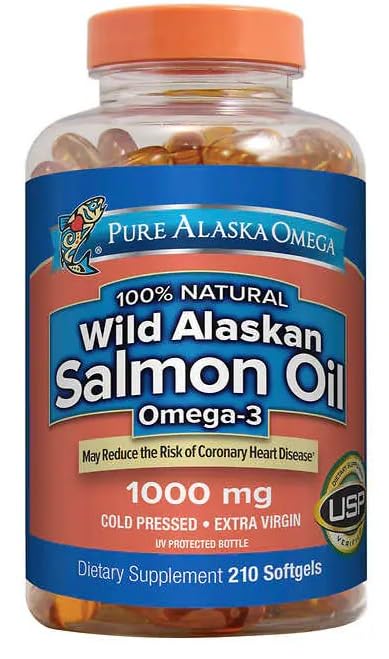 Pure Alaska Omega Wild Salmon Oil 1000 mg., 210 Softgels