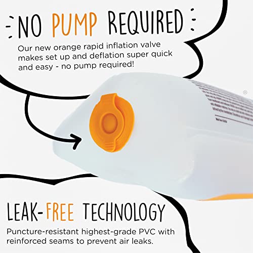 {2-Pack} Shrunks Inflatable Bed Rail for Toddlers | Travel Bed Rail for Kids, Adults, and Elderly | Portable Toddler Bed Bumpers| Blow Up Bed Guard Rail for Twin, Full, Queen, King Size Beds