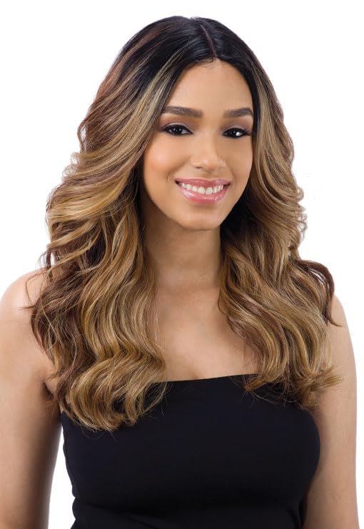 FreeTress Equal Synthetic Hair Wig Lace 5 Deep Part Lace Valentino (FFGOLDBRN)