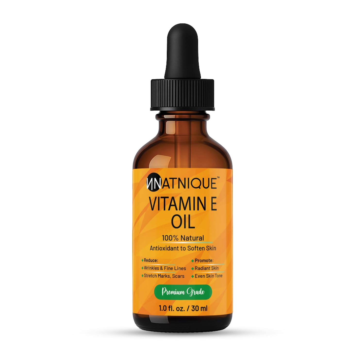 Vitamin E Oil 1oz 100% Natural for Nails, Hair, Face, Eyebrows, Eyelashes, and Body. Non-GMO, Natural D-Alpha Tocopherol. for Nail Growth, and Vitamin E for Skin