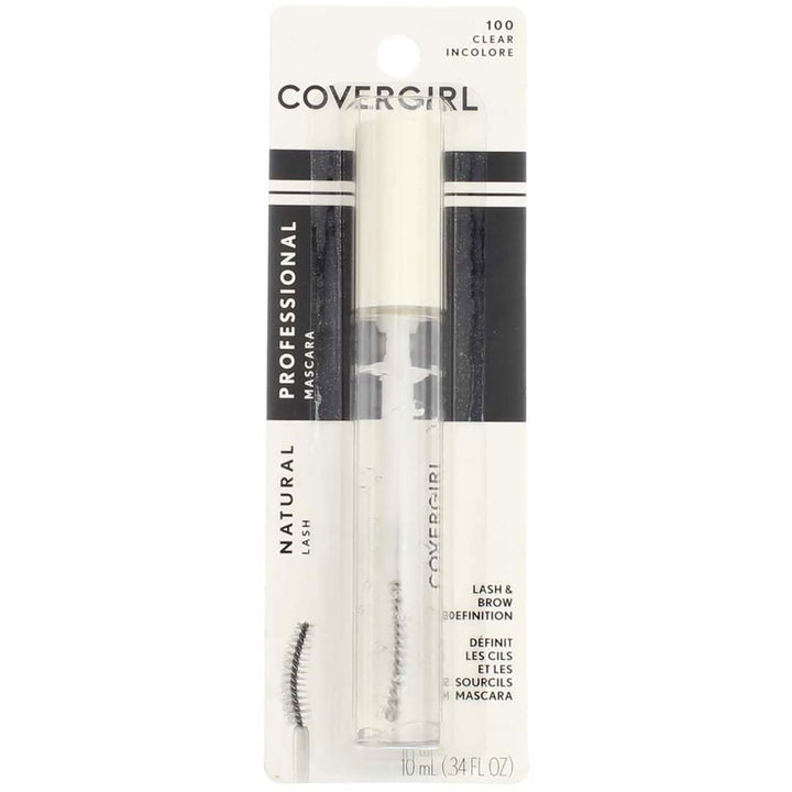 CoverGirl Professional Natural Lash Mascara, Clear [100] 0.34 oz (Pack of 4)