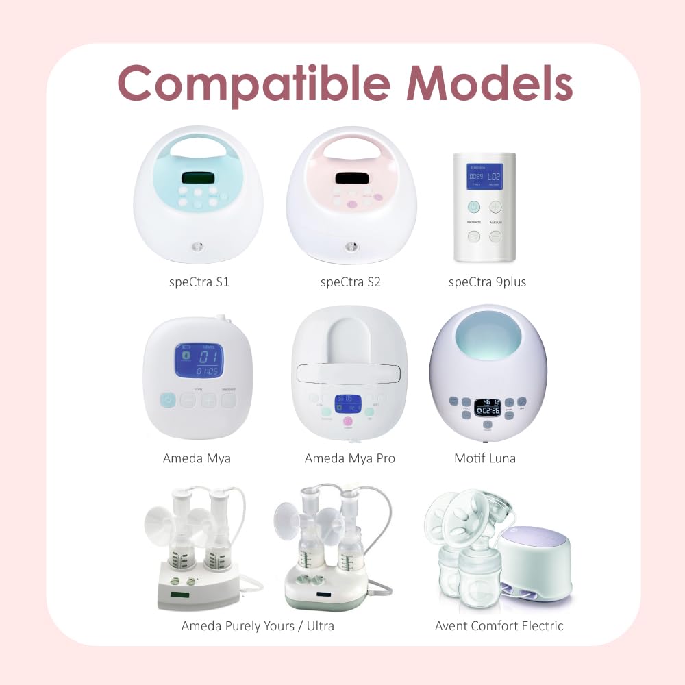 Maymom Replacement Tubing and Duckbill Valve Compatible with Spectra S1 Spectra S2 Spectra 9 Plus Not Original Spectra Replacement Pump Part Tubing Duckbill Valve