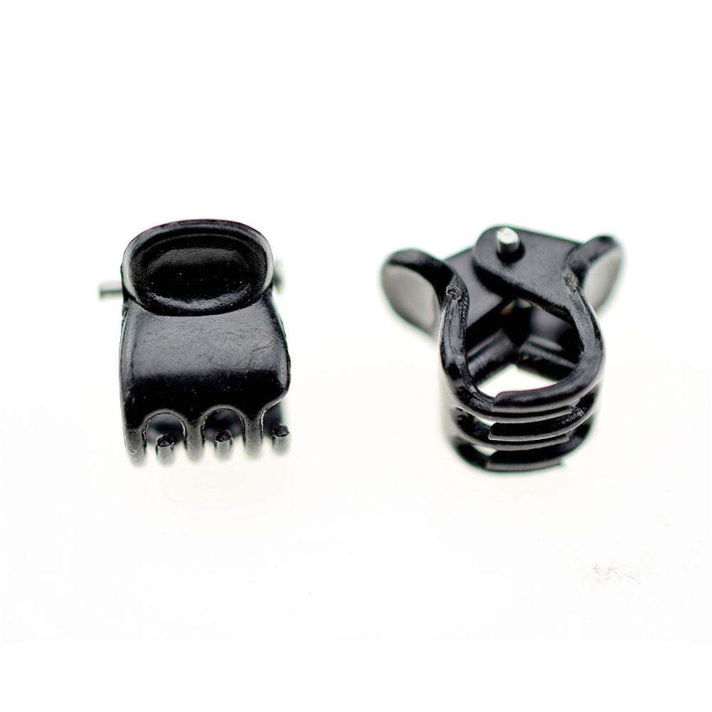 kolifu 100pc/pack 1cm Hair Claws Clip for Women Girls Plastic Mini Hairpin Hair Clip Clamp Hair Accessories Gifts (100pcs black) : 100pcs black