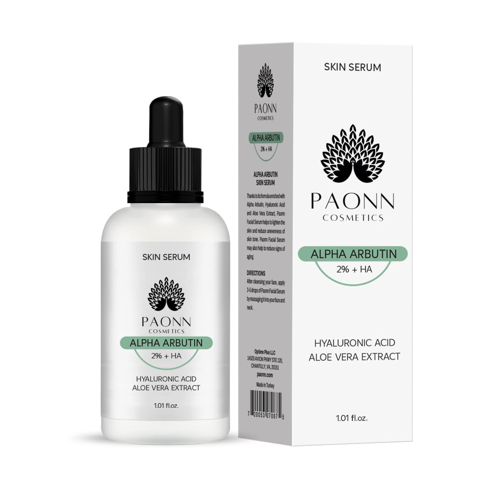 Alpha Arbutin 2% Serum + HA (1.01 fl. oz.), Hydrating & Brightening Facial Serum, Supports Even Skin Tone, Deep Moisturizing