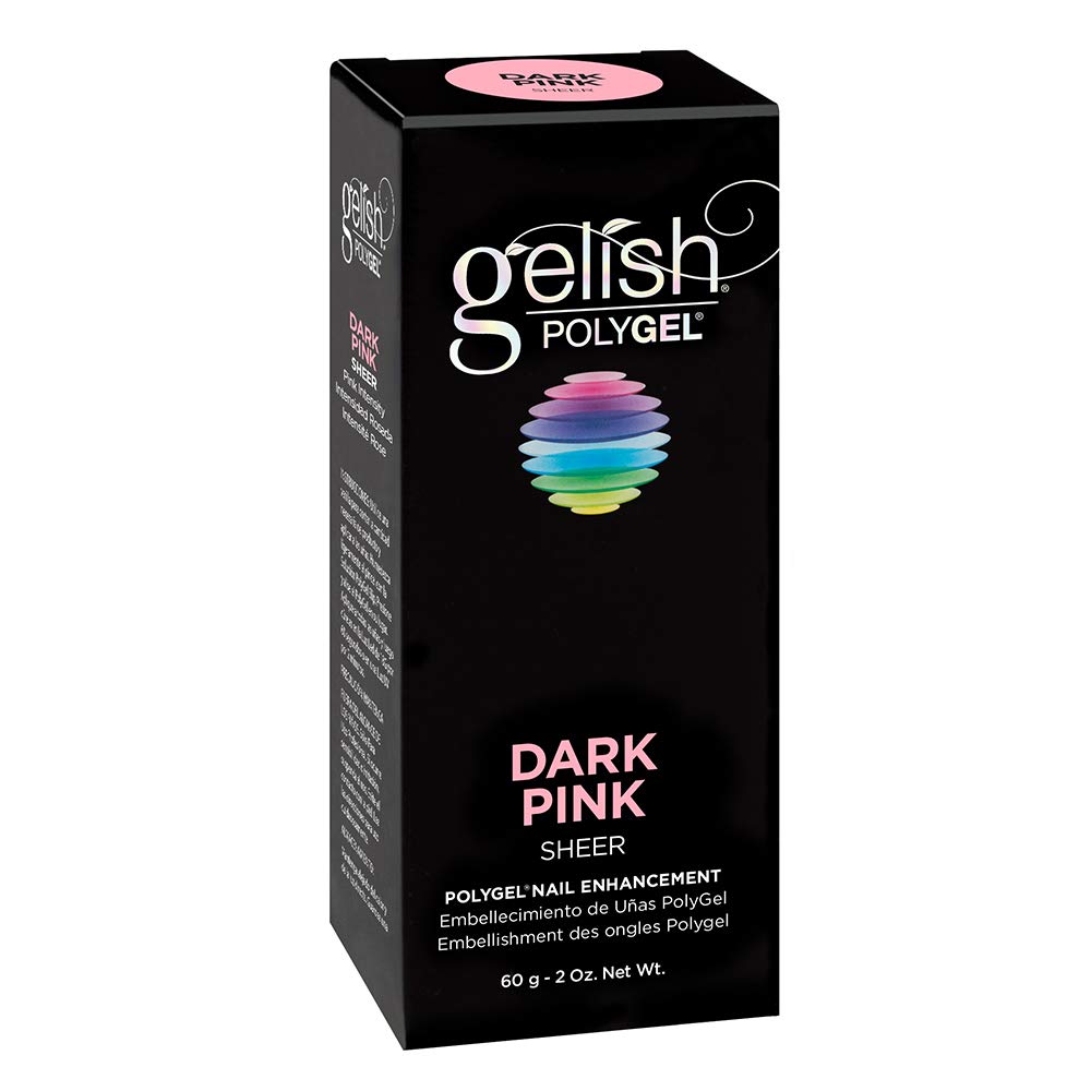 Gelish PolyGel Professional Nail Enhancement Dark Pink Sheer Shade, 2 Ounces