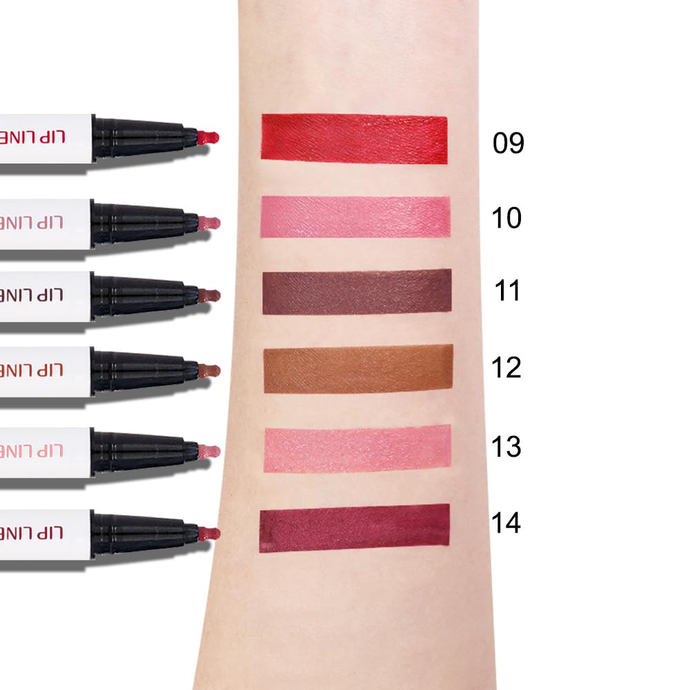 Kaely Dusty Pink Longwear Liquid Lip Liner Waterproof, 24 Hour Long Lasting Lip Liner Stain Peel Off Marker Pen, 2-in-1 Matte Semi Permanent Lipliner & Lipstick, Vegan & Cruelty-Free, 10