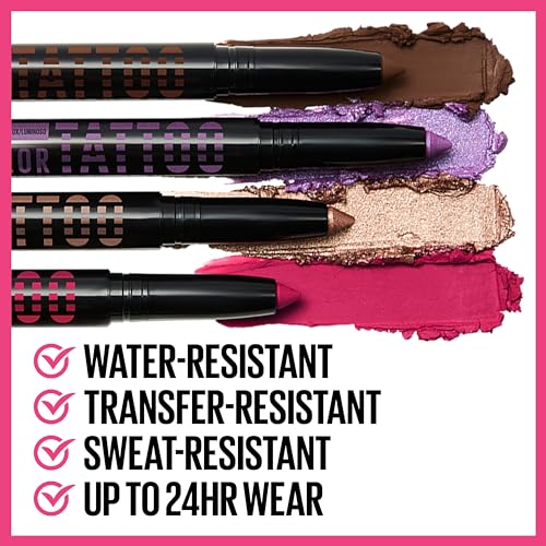 MAYBELLINE Color Tattoo Longwear Multi-Use Eye Shadow Stix, Eye Makeup, I am Inspired (Rose Gold Shimmer)