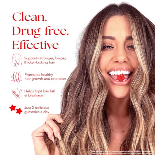 HAIRtamin Vegan Gummy Stars Hair Vitamins | Non-GMO | All Natural Biotin Hair Vitamin Gummies to Maintain Healthy Hair Skin & Nails | Multivitamin Supplement