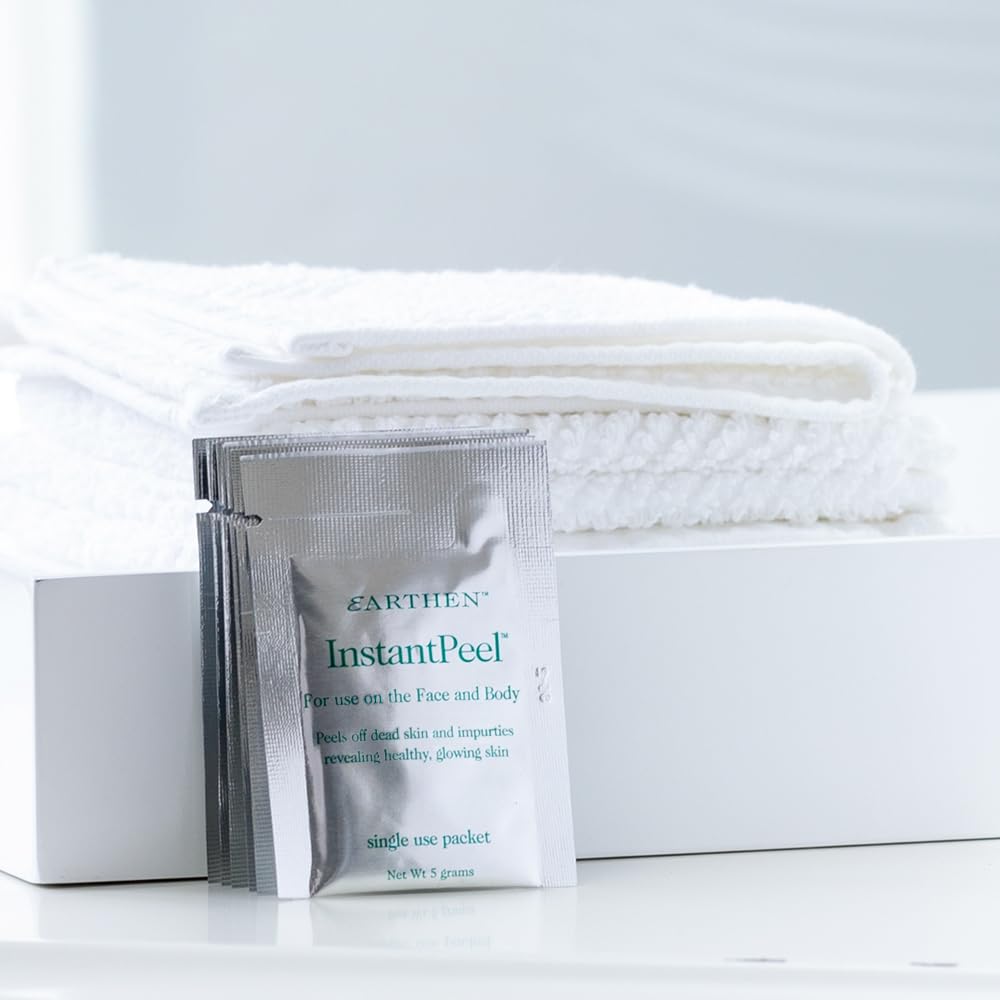 Earthen SkinCare InstantPeel Dead Skin Remover Skin Exfoliant – Safe for Sensitive Skin - 6 Packets/Box (2-Pack)