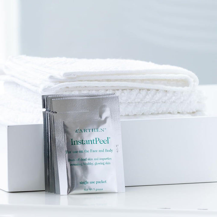 Earthen SkinCare InstantPeel Dead Skin Remover Skin Exfoliant – Safe for Sensitive Skin - 6 Packets/Box (2-Pack)