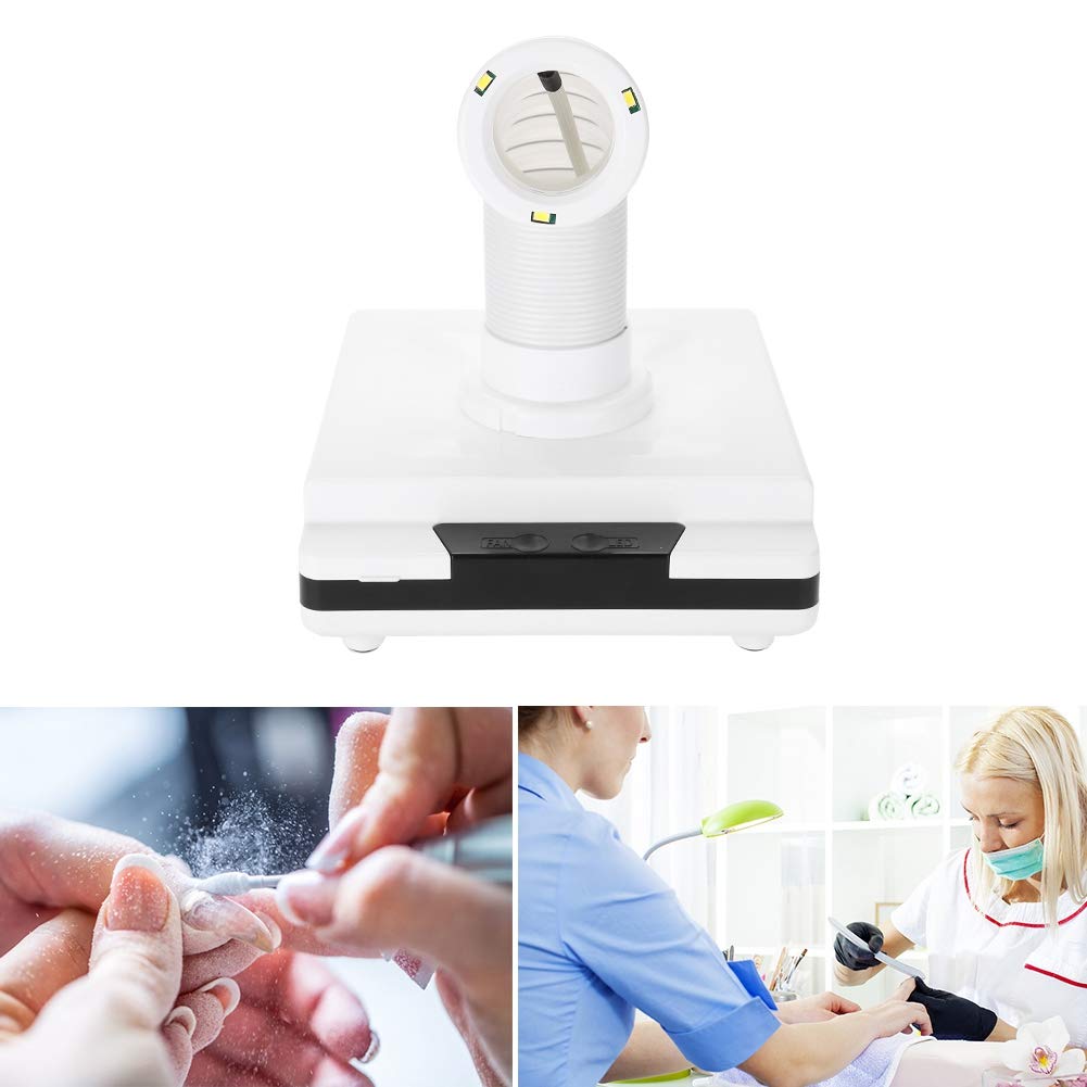Sonew 2 in 1 Powerful Nail Dust Suction Collector 60W Strong Power Nails Fan Dust Remover Collector Manicure Vacuum Cleaner Telescopic Tube Retractable Elbow Design(US Plug)