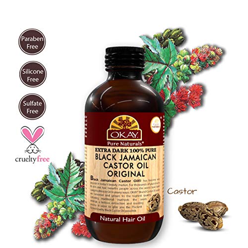 Okay Jamaican Castor Oil, Extra Dark, Black, 4 oz.