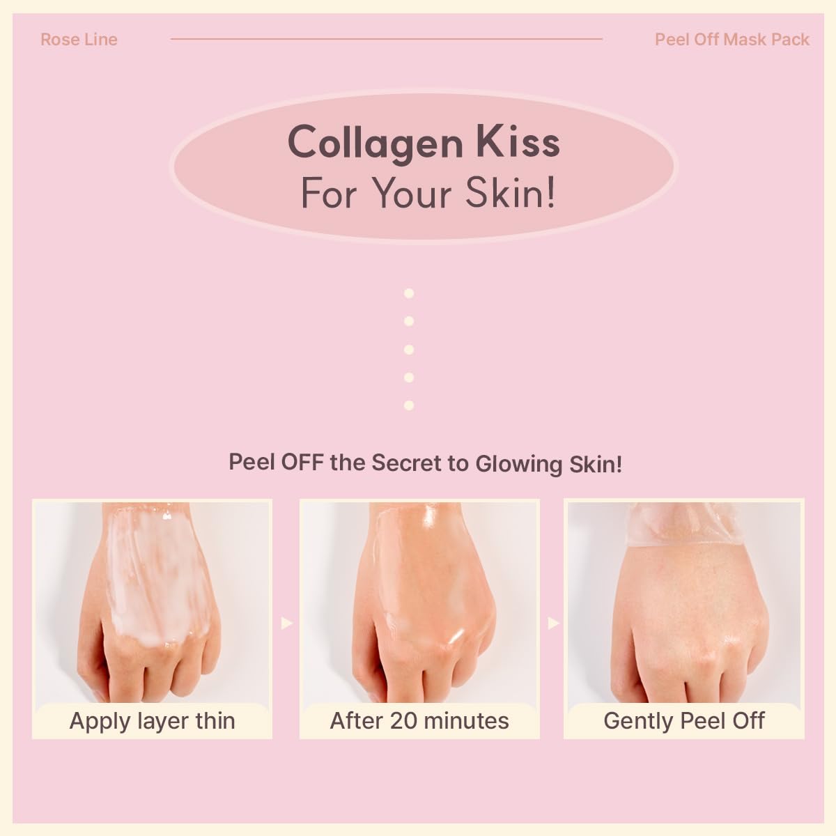 MIGUHARA Rose Collagen Wrapping Peel-off Mask Pack | Korean Skincare Mask Pack (60ml/2.02 fl.oz.)