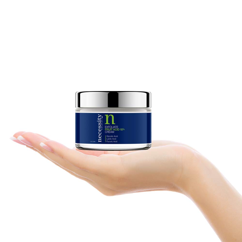 Necessity Skincare Exfoliate Fruit Acid 10% Cream, 2 Fluid Ounce