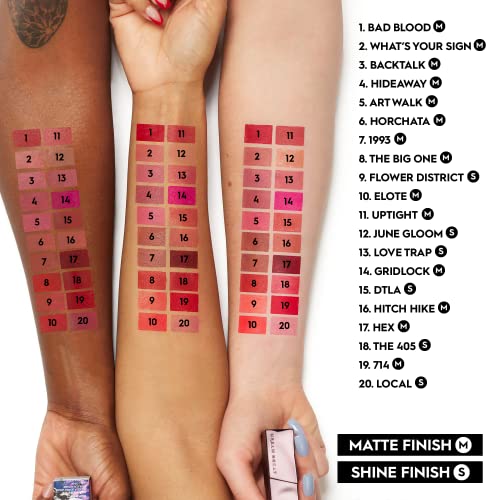 URBAN DECAY Vice Hydrating Lipstick (Hideaway - Deep Nude Mauve - Matte Finish), Creamy Formula, Moisturizing Lip Color with Aloe Vera & Avocado Oil, Vegan, Cruelty-free - 0.11 oz