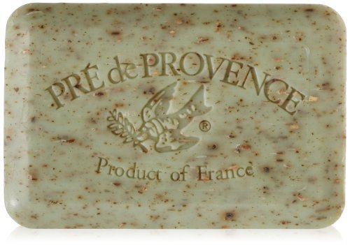 Pre de Provence Artisanal Soap Bar, Enriched with Organic Shea Butter, Natural French Skincare, Quad Milled for Rich Smooth Lather, Sage, 8.8 Ounce