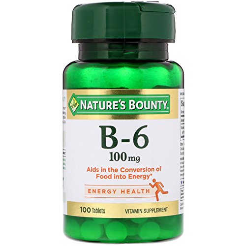Nature's Bounty Vitamin B6, 100mg, 100 Tablets (Pack of 4)