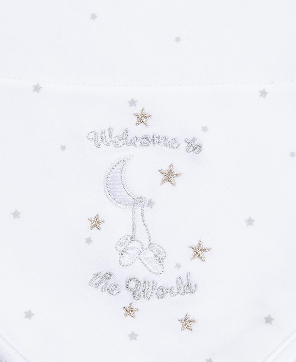 Little Me unisex baby nursery swaddling blankets, White, One Size US