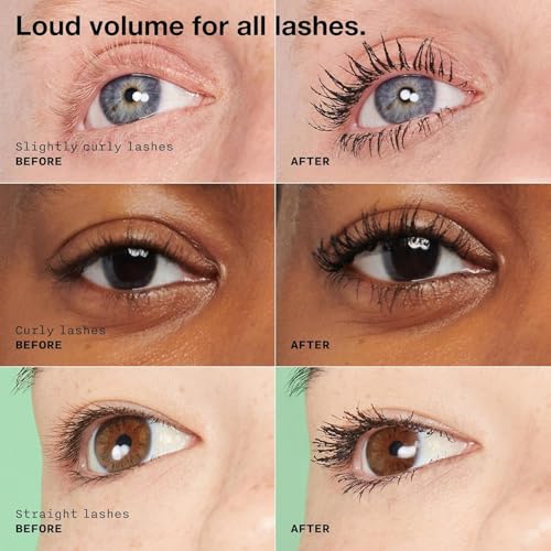 Clinique High Impact High-Fi Full Volume Water-Resistant Mascara | Volumizing, Non-Clumping, Smudge-Proof + Safe For Sensitive Eyes, Mini Travel Size, Black, 0.17 Fl Oz