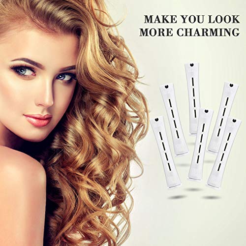 WILLBOND 36 Pieces Cold Wave Rod Hair Perm Rods Hair Rollers Perming Rods Curlers with Steel Rat Tail Comb for Hairdressing Styling