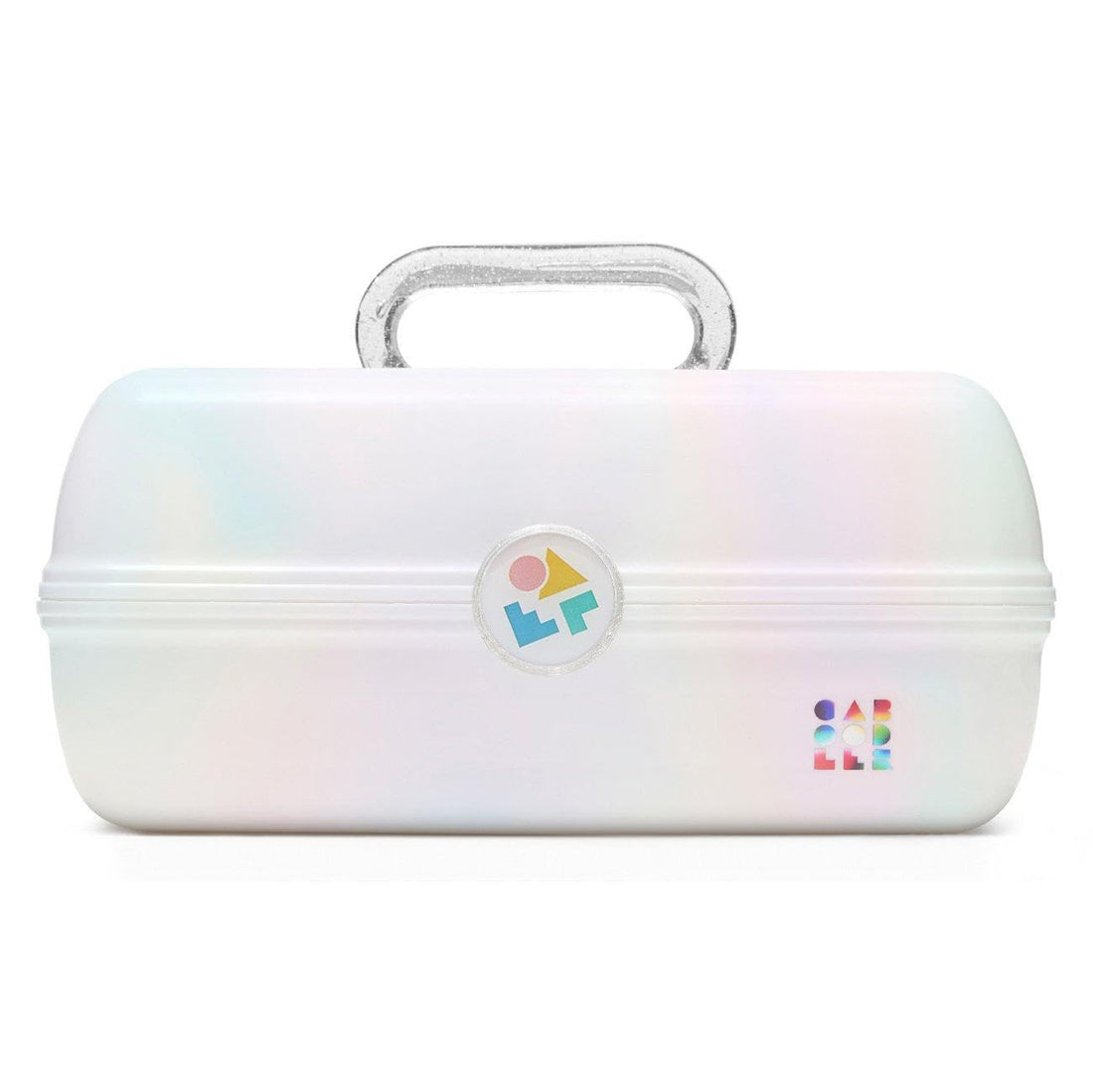 Caboodles Rainbow Rad - On-The-Go Girl Makeup Organizer, White Opal