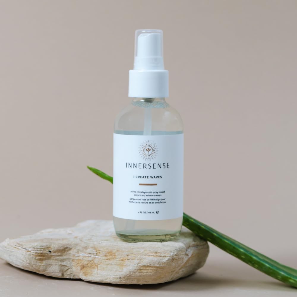 INNERSENSE Organic Beauty - Natural I Create Waves Pink Himalayan Salt Spray | Non-Toxic, Cruelty-Free, Clean Haircare (4oz)
