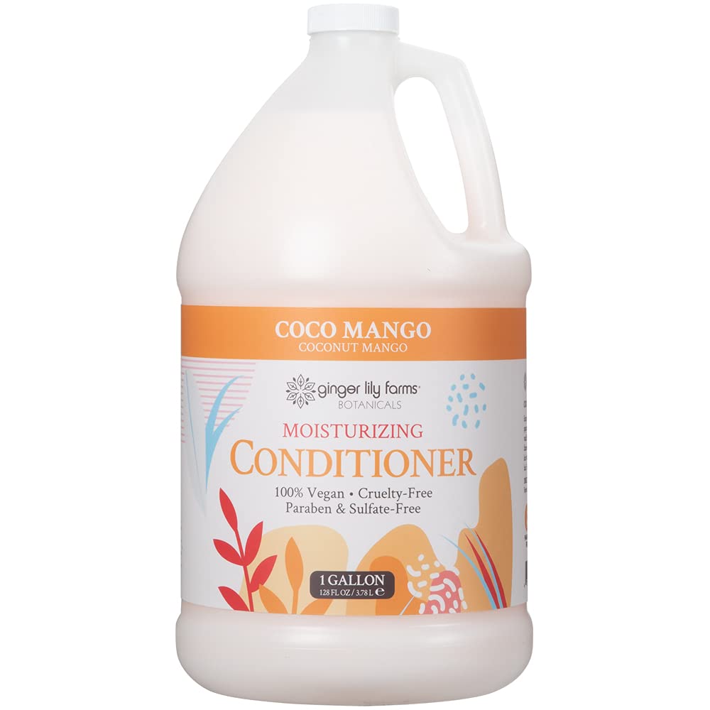 Ginger Lily Farms Botanicals Conditioner Gallon, Coco Mango, 128 Fluid Ounce