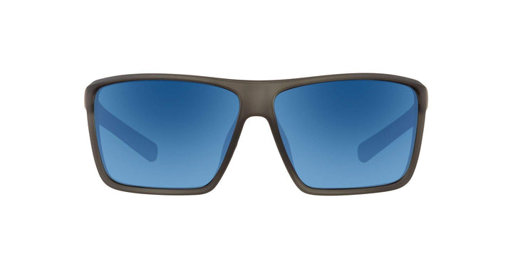 Native Eyewear Men's XD923 Wells XL Rectangular Sunglasses, Smoke Crystal/Blue Reflex Polarized, 64 mm