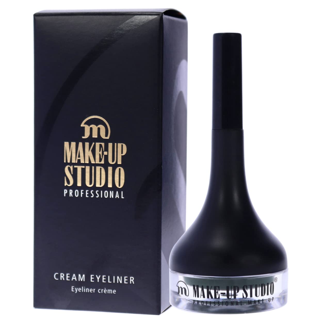Make-Up Studio Professional Make-Up Cream Eyeliner With Brush - Beautiful Eyeliner With Integrated Brush - Ideal To Put A Tight Eyeliner - To Create A Perfect Smokey Eye - Green - 0.07 Oz