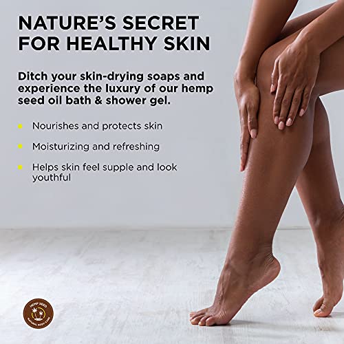 Earthly Body Hemp Seed Bath & Shower Gel, Guavalava Scent - 8 oz - Moisturizing Formula with Hemp Seed Oil, Chamomile & Hydrolyzed Wheat Protein - Vegan, Cruelty Free