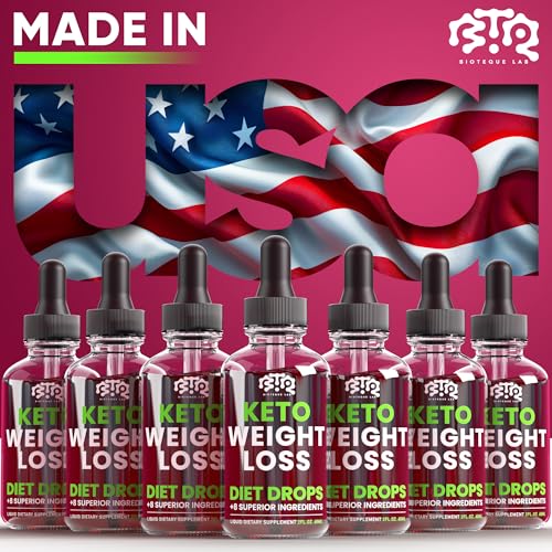 Keto Weight Loss Diet Drops, Natural Appetite Suppressant, Fat Burner for Women and Men with Apple Cider, Green Coffee Bean Extract, Cinnamon, Cayenne Pepper Metabolism Booster