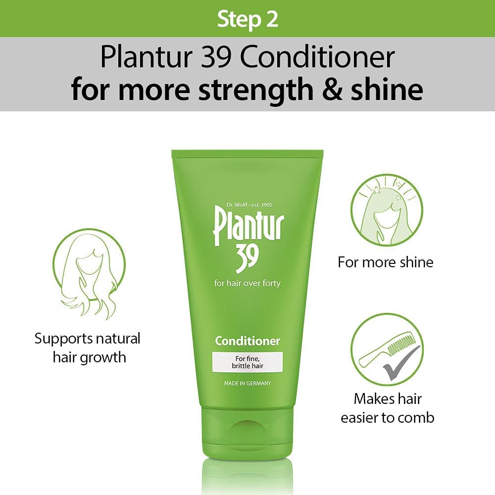 Plantur 39 Fine and Brittle Hair Shampoo and Conditioner Bundle I Promotes Natural Hair Growth I Phyto-Caffeine Formula I Shampoo (8.45 Oz) and Conditioner (5.07 Oz)