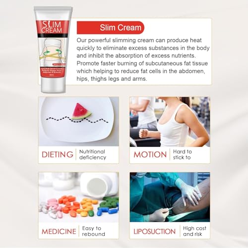 Hot Cream 2 Pack, Slimming Cream Fat Burning Cream for Stomach, Waist and Buttocks, Belly Fat Burner for Women Men, Loose Weight Fast, Goodbye Cellulite