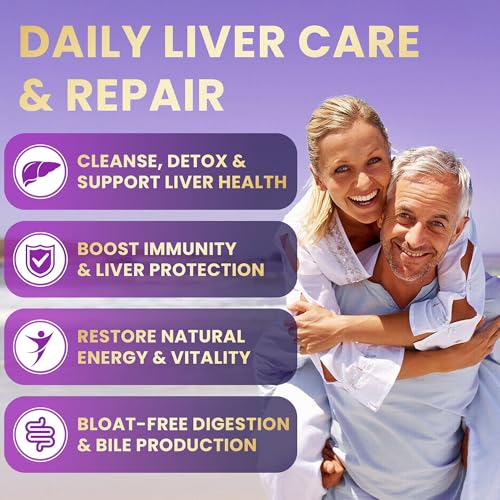 Baszy 28-in-1 Liver Cleanse Detox & Repair - 1500mg Liver Health Support with Milk Thistle, Dandelion Root, Artichoke Extract, and 20+ Herbal Liver Support Supplements - Made in USA - 60 Capsules